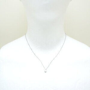 TIFFANY Solitaire Necklace Diamond Platinum